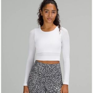 Lululemon Ebb to Street Long Sleeve: White Size 4- Brand New Condition
